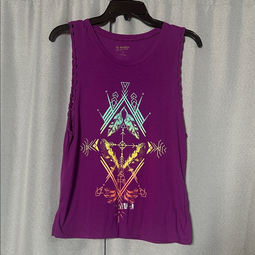 Arizona Jean Company Purple Graphic Muscle Tee